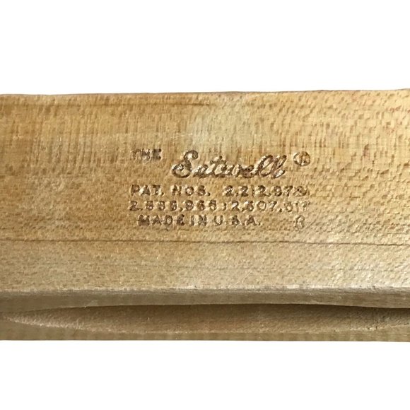 The Setwell 20 Inch Wooden Trouser Clamp Suit Hanger Vintage Made In USA Heavy D - Picture 8 of 16